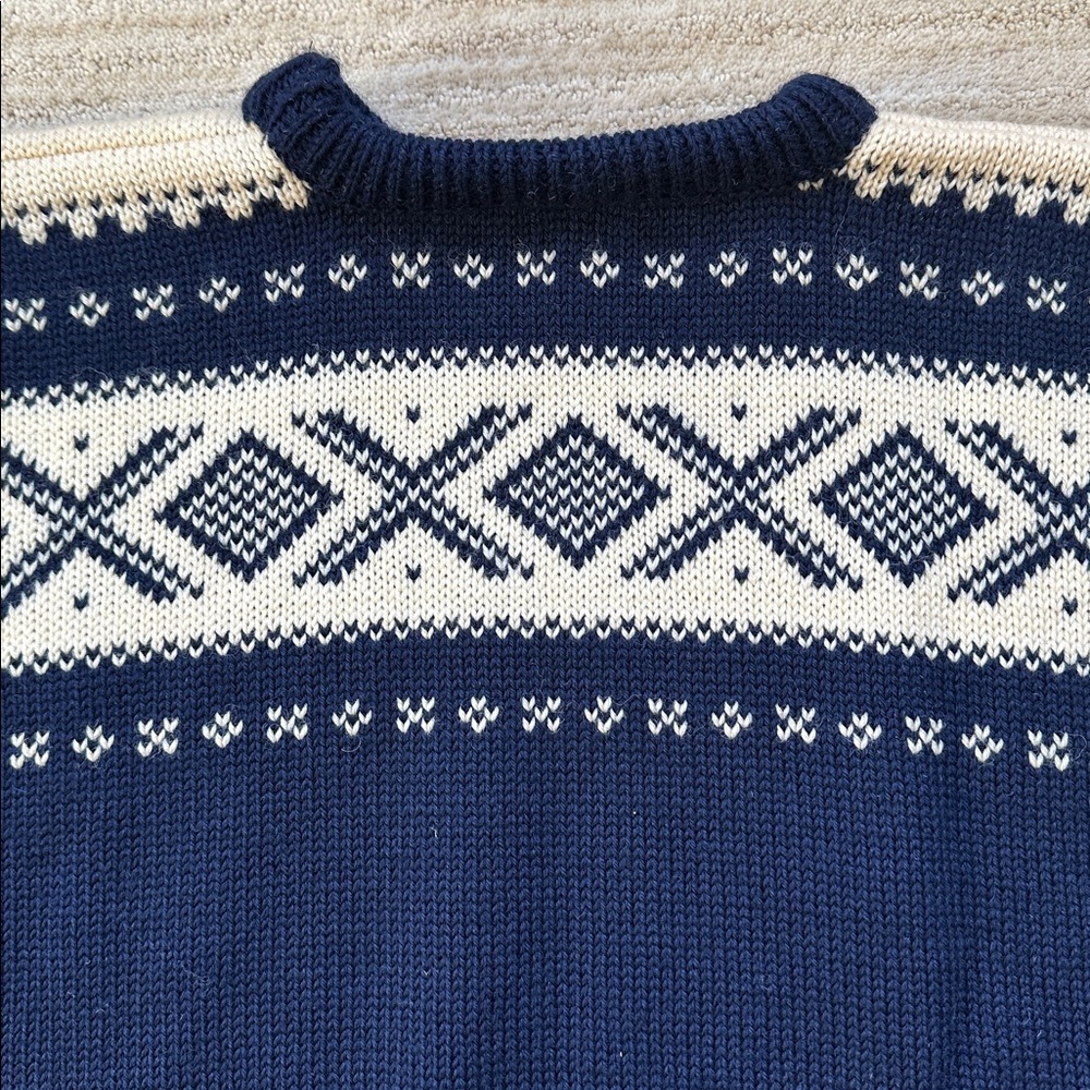 Dale of Norway Navy and White Crewneck Sweater - Picture 7 of 16
